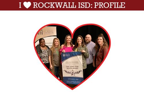 The Rockwall High School counseling staff was recently awarded the Silver Award for counseling excellence from Lone Star Stat 
